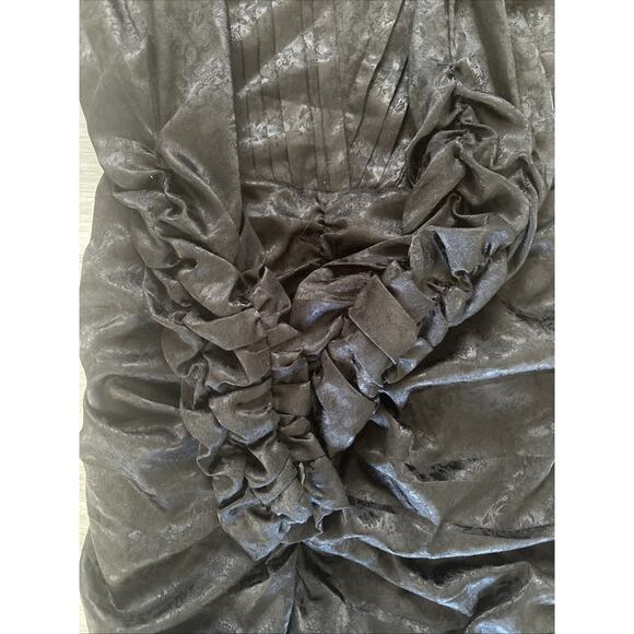 Hunter Bell Victorian Gothic Ariana Ruched Black Dress 8 Vintage Inspired - Picture 8 of 9